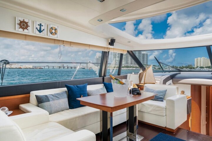 62' Yacht Tour In Miami Beach With Captain And Private Boat Rental - thumb 1