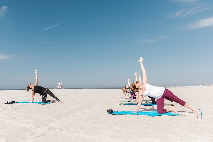 Beach Yoga Class in Cape May New Jersey