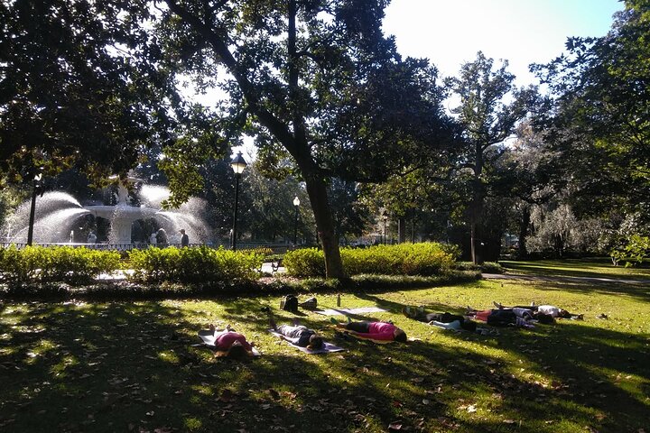 Yoga in Forsyth Park